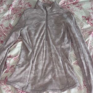 Lululemon Athletica Lavender Camouflage Quarter-Zip Hoodie